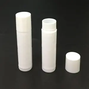 In stock Empty Round Lip Balm Container Plastic Lipgloss Container tube stick package 5g 10g 15g (NL01)