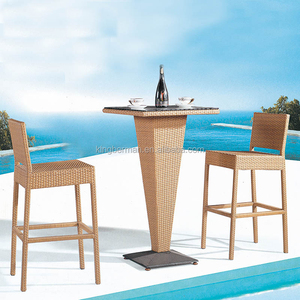 Hiện đại ngoài trời Patio đồ nội thất cao bàn và thanh phân bền và thoải mái Mây Thiết kế cho khách sạn và biệt thự - Product Image 2