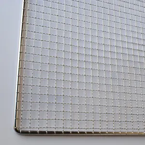 10 x 10mm Hole Stainless Steel Woven Wire Mesh Trays with Support