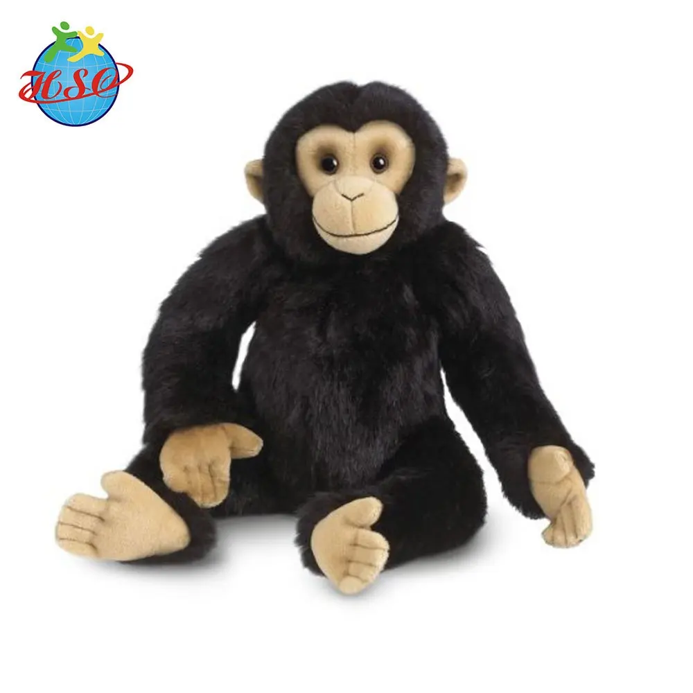 Custom Stuffed Big Black Apes Model Monkey Plush Toy