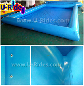 <span class=keywords><strong>Piscine</strong></span> gonflable pour enfants, bleu clair, tube unique, en PVC, design carré - Product Image 3