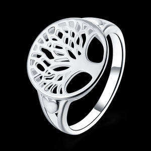 <span class=keywords><strong>Anello</strong></span> Trendy in Argento 925 con <span class=keywords><strong>Albero</strong></span> <span class=keywords><strong>della</strong></span> <span class=keywords><strong>Vita</strong></span>, Gioiello in Lega Traforato per Uomo e Donna, Ideale per Fidanzamento, Feste e Anniversari - Product Image 5
