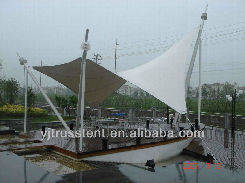 Роскошные беседка мембраны структура палатка в озеро сторона