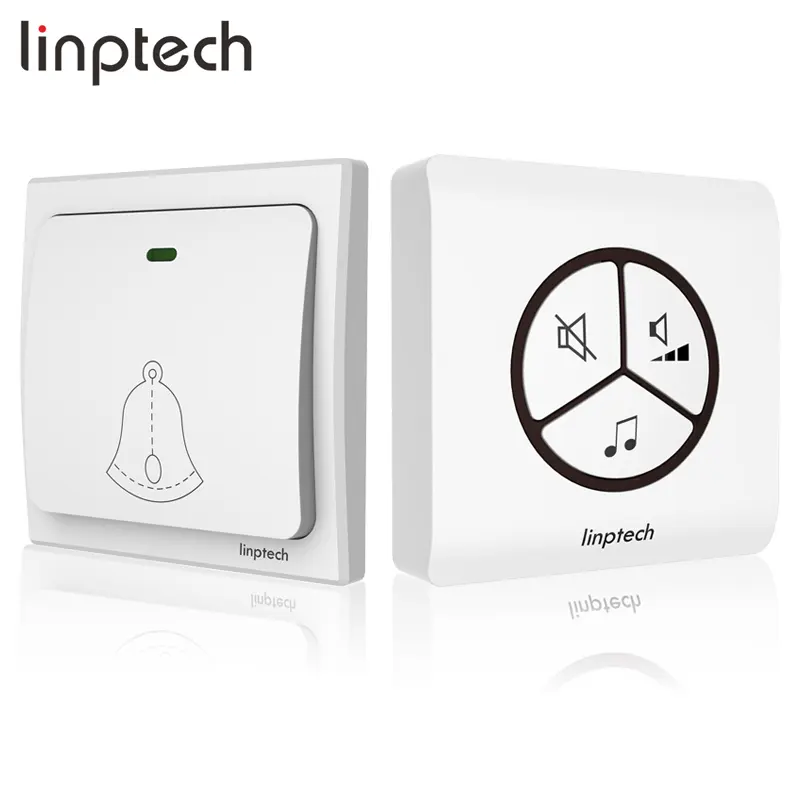 Linptech G1 wireless musical doorbell pushbutton doorbell push button switch US Plug