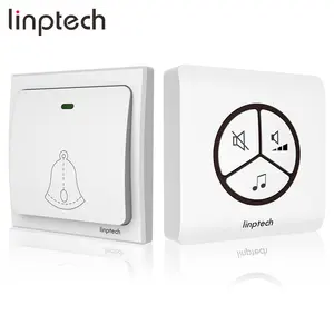 Linptech g1 campainha musical sem fio, botão de campainha, interruptor us plug