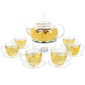 27 OZ vidrio de Infusor de té <span class=keywords><strong>tetera</strong></span> con un calentador y <span class=keywords><strong>taza</strong></span> de vidrio conjuntos - Product Image 2