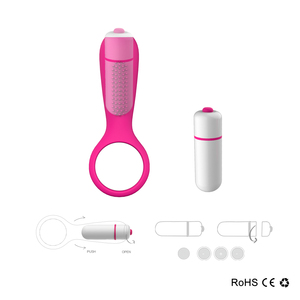 Silicone Verstelbare Masturbatie Vertraging Onderwijs Vibrerende <span class=keywords><strong>Clit</strong></span> Stimuleren sex toys vibrerende cockring - Product Image 5