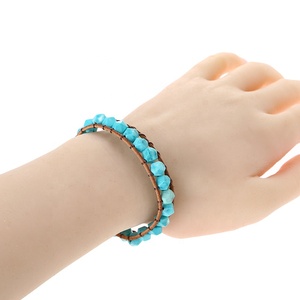 Howlite de trenzado largo de <span class=keywords><strong>pulsera</strong></span> Multi-capa de la banda de muñeca - Product Image 4