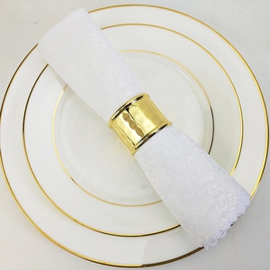 <span class=keywords><strong>Anelli</strong></span> <span class=keywords><strong>Portatovaglioli</strong></span> in Metallo di Lusso Stile Classico per Matrimoni e Hotel, Decorazione da Tavola - Product Image 4