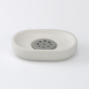 Jabonera de cerámica blanca con forma de cono de clase alta - Product Image 6