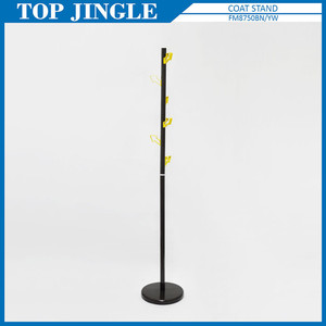 6 Ganchos Fancy Metal Clothing Store Display Stand Marrón y Amarillo 28,5x162cm - Product Image 1