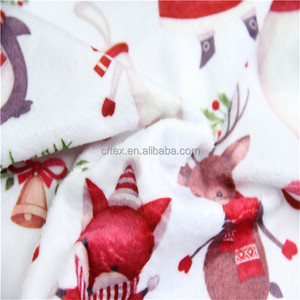 Chất Lượng Cao 210gsm Kỹ Thuật Số Santa Fawn Bell In Polyester Minky Fleece In Vải Cho Chăn Em Bé - Product Image 3