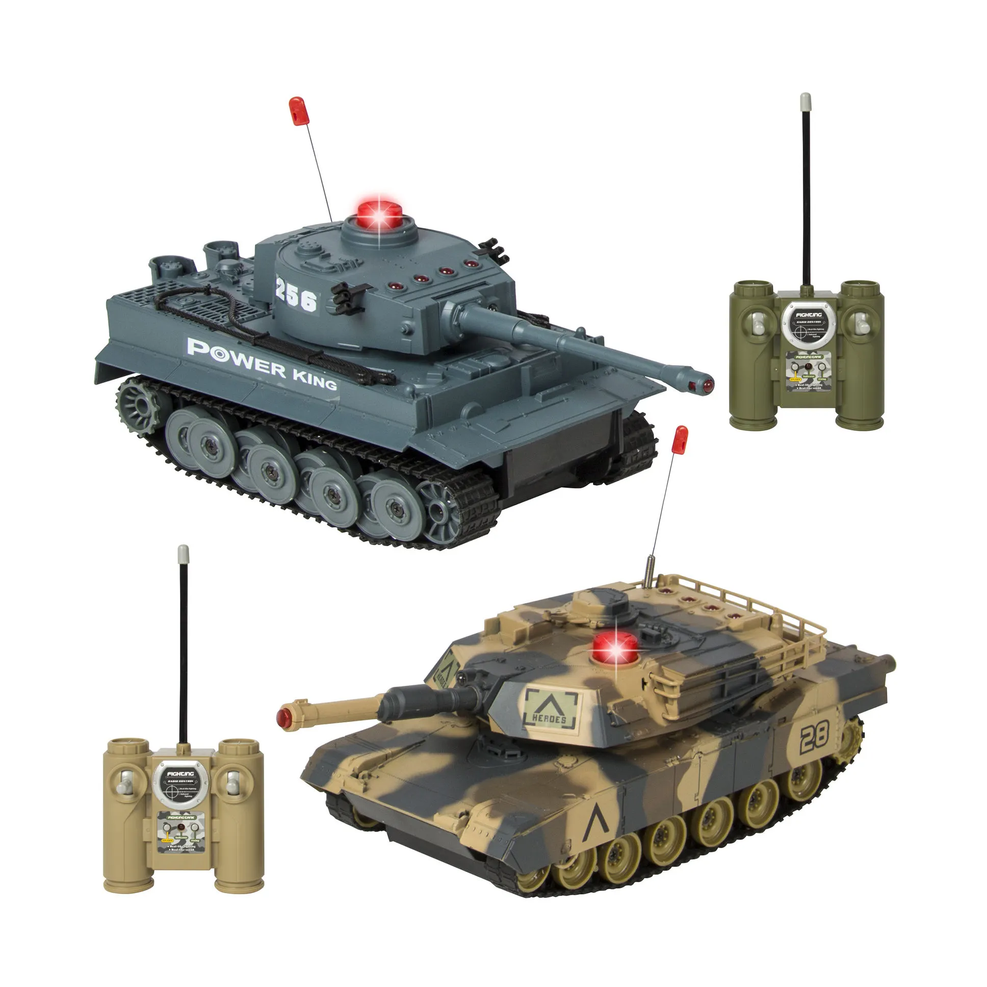 Tanques de batalla por Control remoto, Juego de 2 tanques de combate con Radio infrarroja de tamaño completo, perfecto regalo