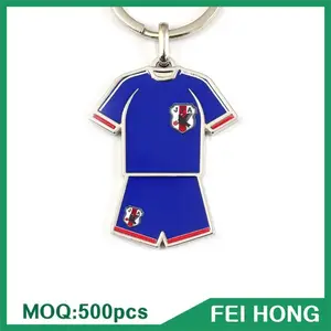 China Supplier metal two sided souvenir blank soccer key ring