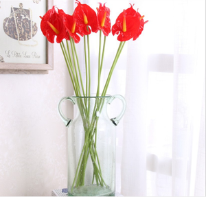 Hoa Nhân Tạo Anthurium, Anthuriums Nhân Tạo Đơn Thân Màu Cam - Product Image 2