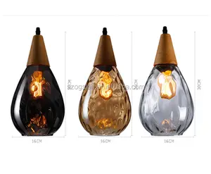 Chinese suppliers LED modern simple glass decorative hanging pendant lamp