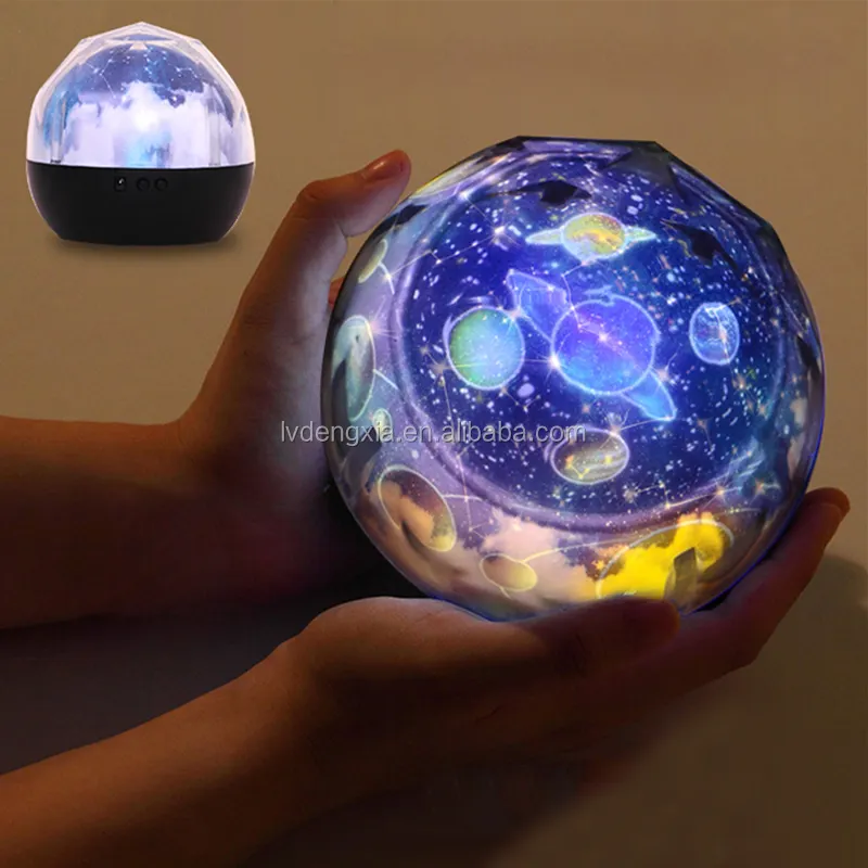 Star Night Light for Children, Universe Projection Lamp for Kids' Bedroom, Romantic Rotating Star Sea LED Lamp for Baby Nursery