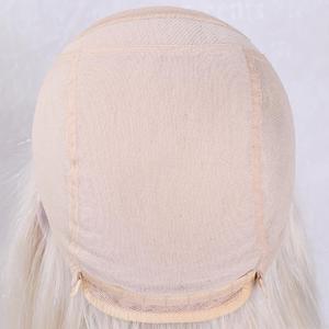 Vendita all'ingrosso 12A capelli umani cambogiani vergini <span class=keywords><strong>platino</strong></span> bianco <span class=keywords><strong>biondo</strong></span> colore senza colla Base di seta <span class=keywords><strong>parrucca</strong></span> piena di pizzo - Product Image 6