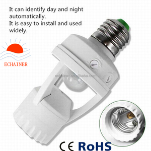 PIR Tự Động Đèn LED Thiết Bị Chuyển Mạch Chuyển Động Hồng Ngoại Cảm Biến Ánh Sáng Ổ Cắm E27 Đèn Giữ Vít Ổ Cắm Bóng Đèn Trong Nhà - Product Image 1