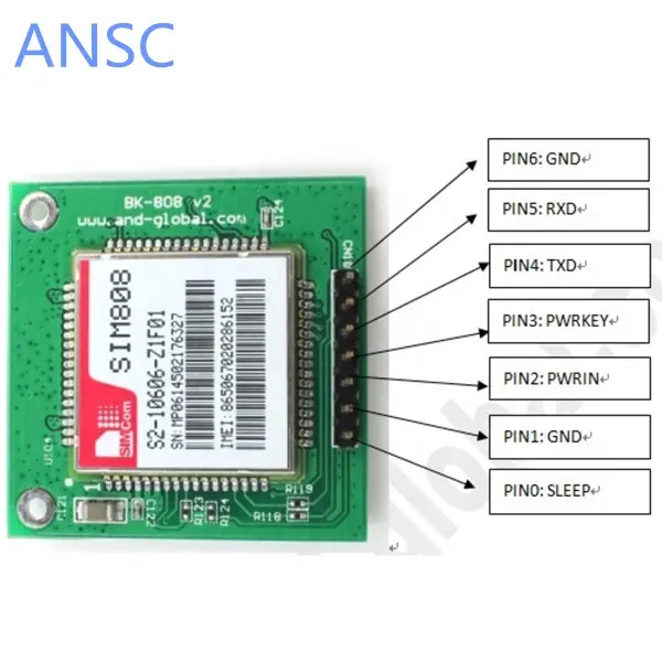 Carte adaptateur GPS GSM/GPRS, 1 pièce, modèle SIM908