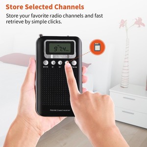 Âm Thanh Stereo <span class=keywords><strong>LCD</strong></span> Display Pocket Mini xách tay Đồng Hồ Báo Thức <span class=keywords><strong>Radio</strong></span> Kỹ Thuật Số AM <span class=keywords><strong>FM</strong></span> - Product Image 2