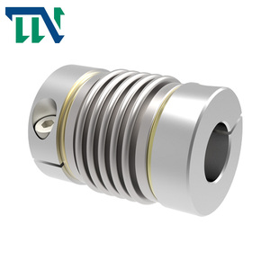 Musim Semi Coupling Metal Bellows <span class=keywords><strong>Clamp</strong></span> Type Spring Fleksibel Poros Coupling untuk Langkah Motor