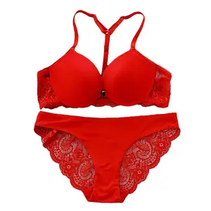 Großhandel Custom Women Dessous Push Up Damen Sexy Penty Lace Bra Set