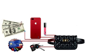 Delle donne Elegante Pacchetto di Fanny con Cute Cinghia di Cuoio, Retro Della Vita Del Sacchetto Del Telefono Cellulare con Design Alla Moda, alla moda di Viaggio del Pacchetto Della Vita - Product Image 4