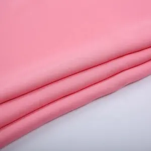 Factory wholesale pink chiffon woven recycle habijabi poly Korean moss crepe fabric for shirt