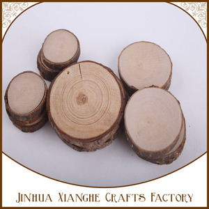 Natural Wooden Crafts <strong>Tree</strong> Ring Wood <strong>Slices</strong> with <strong>Tree</strong> Bark for Painting and hang Tag - Product Image 2