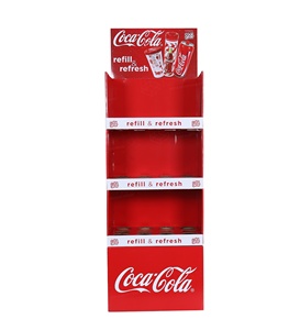 Estante de exhibición de cartón personalizado para <span class=keywords><strong>supermercado</strong></span>, expositor de papel corrugado para jugo de bebidas, fácil de montar - Product Image 3