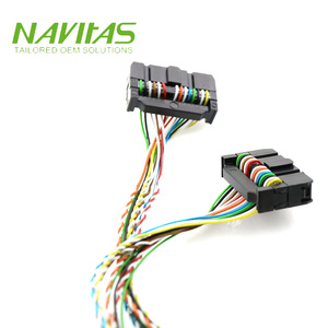 สายเคเบิล LVDS แบบกำหนดเอง Navitas ที่ได้มาตรฐาน RoHS ขนาด 40 พิน IDC 2.54 มม. ถึง 40 พิน HRS สำหรับหน้าจอ LCD อุตสาหกรรม - Product Image 2