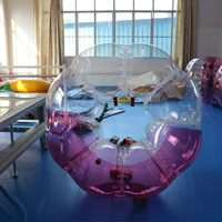 Ballon de football à bulles gonflable de première qualité en TPU, demi-couleur, à vendre