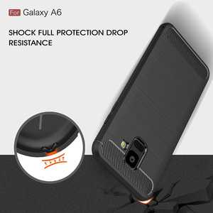 Đơn giản Bìa Đối Với Samsung Galaxy A6 Trường Hợp Silicone Cao Su Sợi Carbon Trường Hợp Đối Với Samsung A6s Bìa Coque Đối Với Samsung A6 cộng với Trường Hợp - Product Image 3