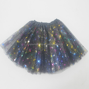Tamaño 1-8 años 11 pulgadas 3 capas <span class=keywords><strong>de</strong></span> poliéster <span class=keywords><strong>de</strong></span> sol Luna <span class=keywords><strong>de</strong></span> <span class=keywords><strong>tutu</strong></span> para niñas - Product Image 1