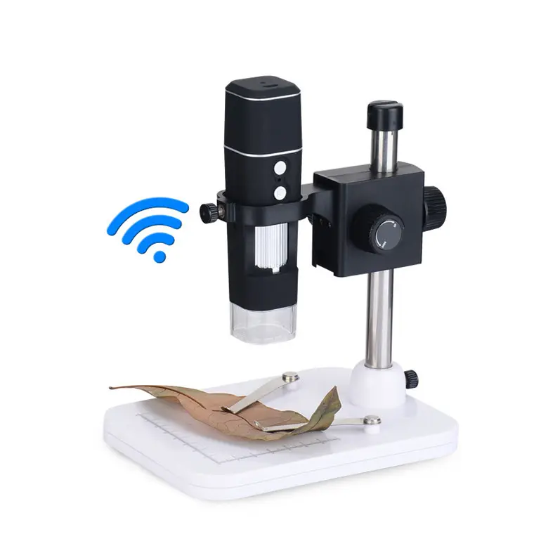 Microscopio con 8 luces LED, Wifi, 500X, USB, cámara Digital para iOS / Android