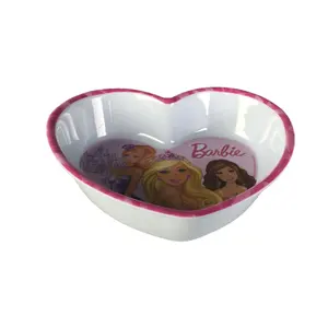 Princess print cute design popular among children kids use heart shape melamine porridge bowl