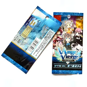 Poly Plastic Foil Packaging For Trading Cards Heat Seal Bag With Logo Printing