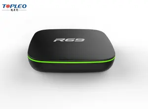 Un rendimiento confiable apk Personalizado más barato H.264 H.265 android tv box R69 para tv en vivo de suscripción