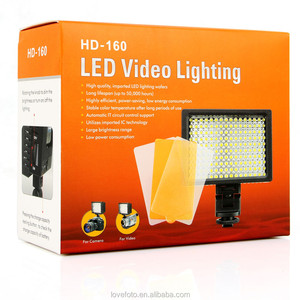 Lumière vidéo LED Pro HD-160 pour caméra DV Caméscope Équivalent à CN-160 - Product Image 1