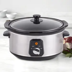 X Large Crock Pot for Pork Roast Removable Ceramic Cooking Pot Sear and Stew Automatic Stirring Slow Cooker