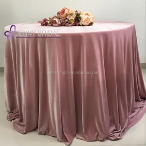TC039E Jenny Bridal Velvet Fabric Polyester Tablecloth