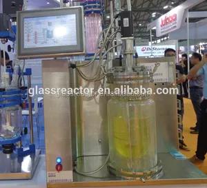 5L Reactor de Vidrio Borosilicato de Fermentación/Fermentadores de Microbiología Industrial/equipo de fermentación