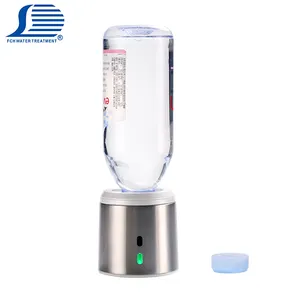Botol Air Hidrogen Portabel, Kaca Pyrex Transparan, Pengion Air Jepang Kaya Panas untuk Air Murni/Mineral