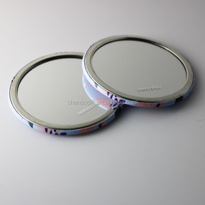 Cá Nhân Đẹp In Tinplate Round Pocket Gương, In 1 Màu Logo Cô Gái Trang Điểm Gương - Product Image 4