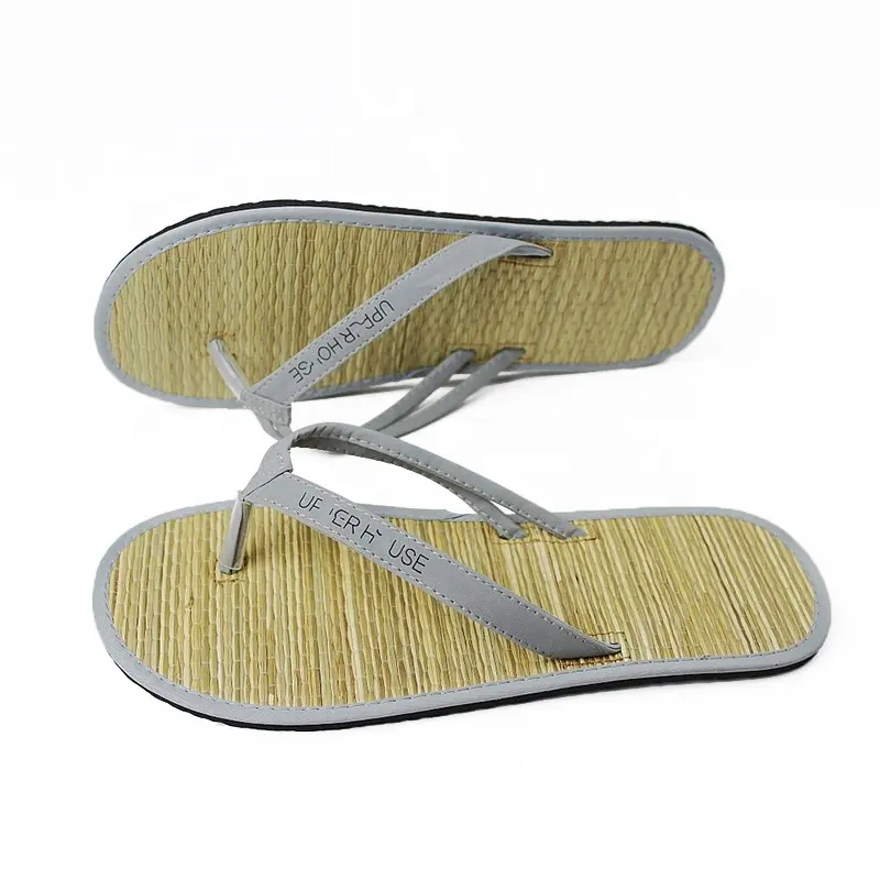 Kustom Kualitas Tinggi Hotel Lamun Bambu Flip Flop Eva, Bambu Sandal Jepit Jerami Sandal Rumah