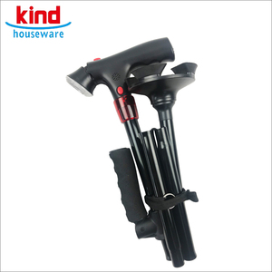 Canne en aluminium à double poignée rechargeable pour la rééducation, légère et avec alarme, bâton de <span class=keywords><strong>marche</strong></span> rétractable - Product Image 6