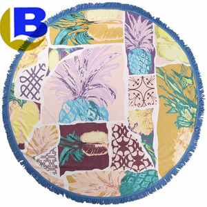 Épaisse Serviette De Plage Ronde Souple Absorbant L'eau Mandala Roundie Plage Jeter À La Mode gland - Product Image 5