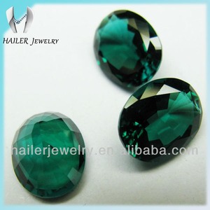 Sintetico Ovale <span class=keywords><strong>Verde</strong></span> <span class=keywords><strong>Smeraldo</strong></span> DELLA CZ Sciolto Colorato <span class=keywords><strong>Verde</strong></span> Scuro di <span class=keywords><strong>Pietra</strong></span> - Product Image 3