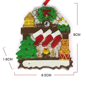 Adornos colgantes de resina de Navidad de dibujos animados kawaii para regalos y manualidades